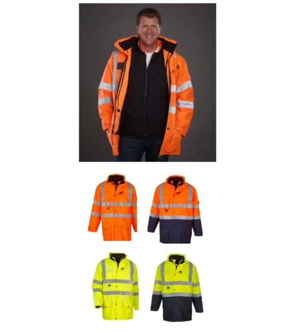 YK017 Yoko Hi-Vis Multi Function 7 in 1 Jacket